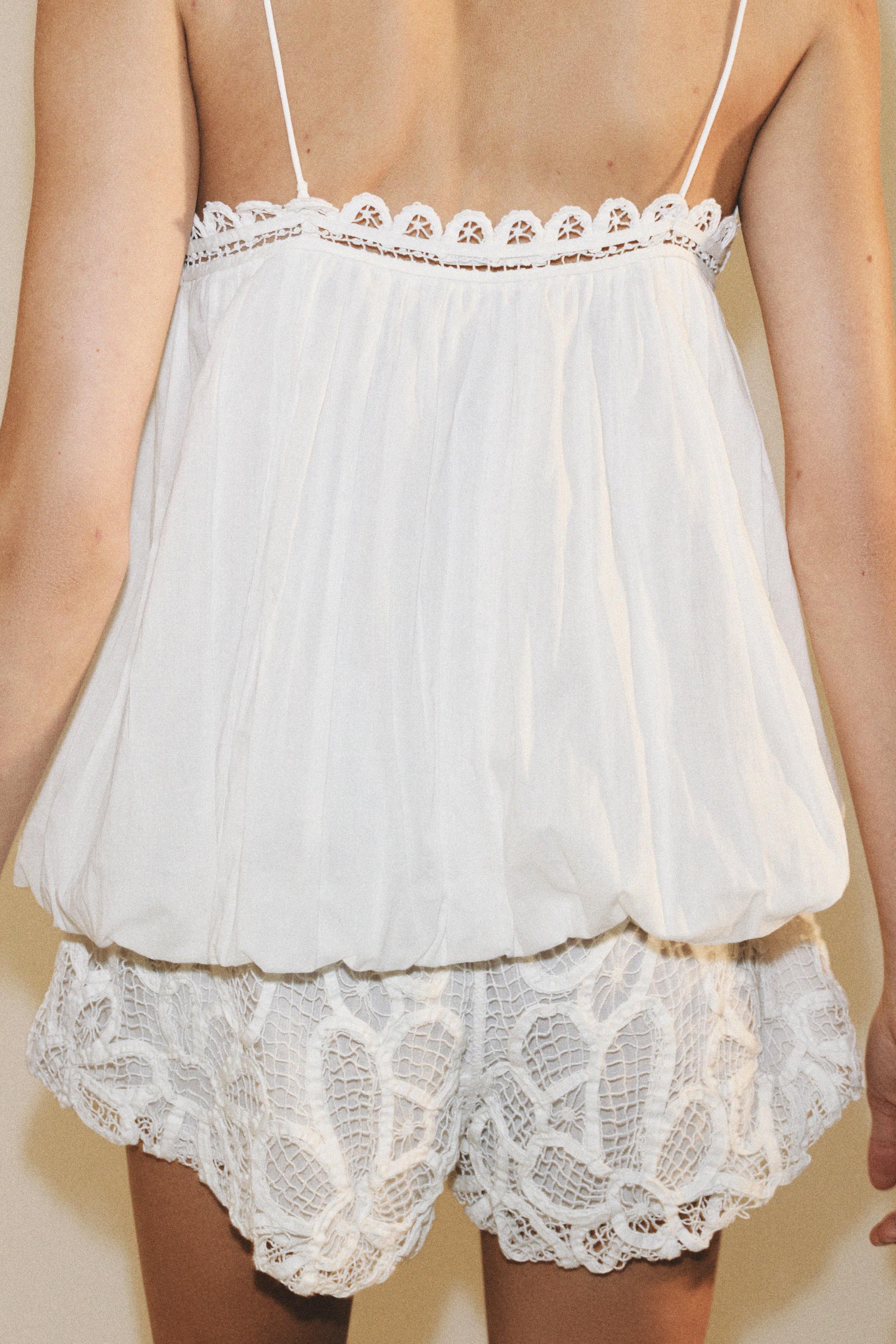 ZW COLLECTION EMBROIDERED PUFFY TOP